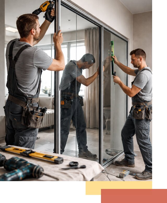 Каркасные стеклянные перегородки под ключ в Сибае