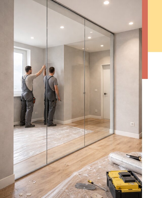 Безрамные стеклянные перегородки в Сибае — монтаж от 9762 руб. | ОТДЕЛОЧНИК-Сба