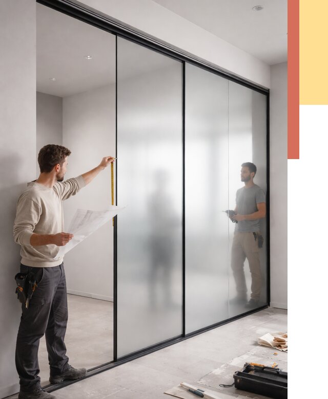 Матовые стеклянные перегородки в Сибае от 8735 руб. — монтаж и установка | ОТДЕЛОЧНИК-Сба