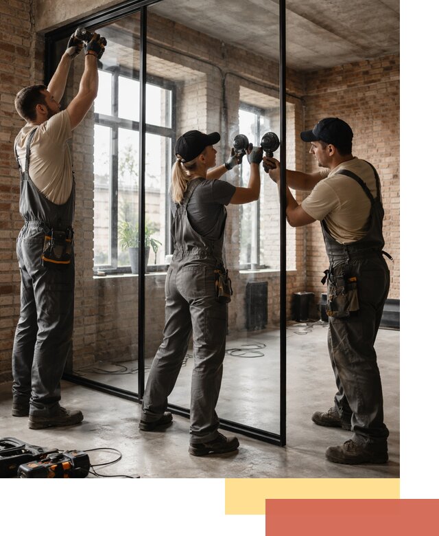 Стеклянные перегородки лофт — изготовление и монтаж в Сибае