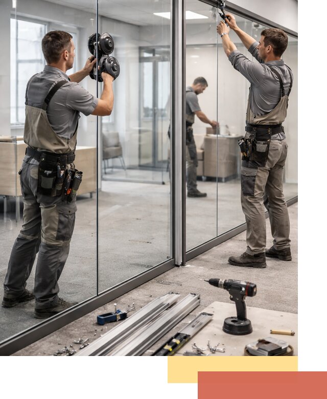 Стеклянные офисные перегородки под ключ в Сибае