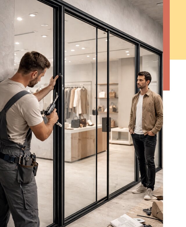 Стеклянные перегородки для магазинов в Сибае от 8426 руб. под ключ | ОТДЕЛОЧНИК-Сба