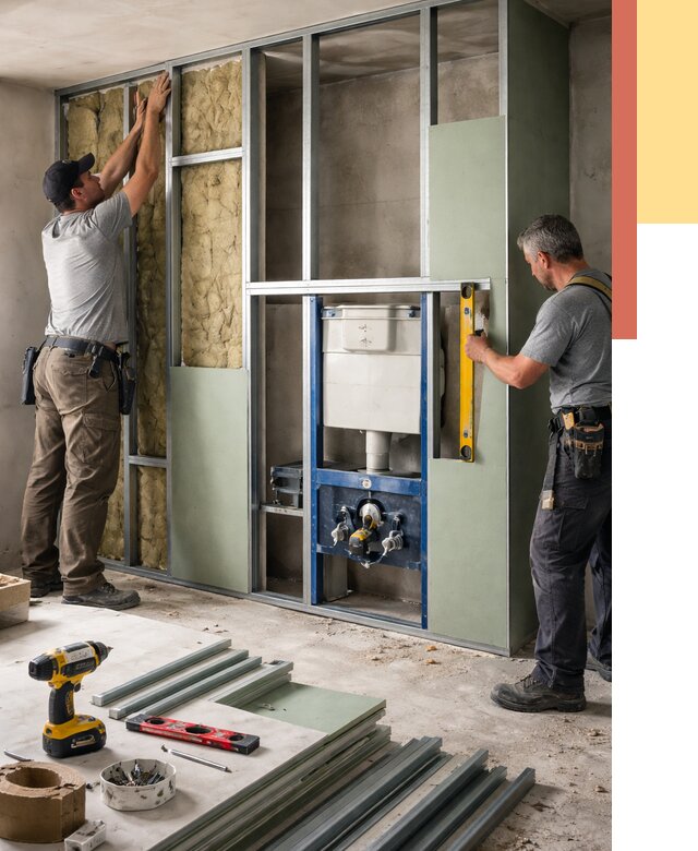 Установка сантехнических перегородок в Сибае от 8735 руб. | ОТДЕЛОЧНИК-Сба