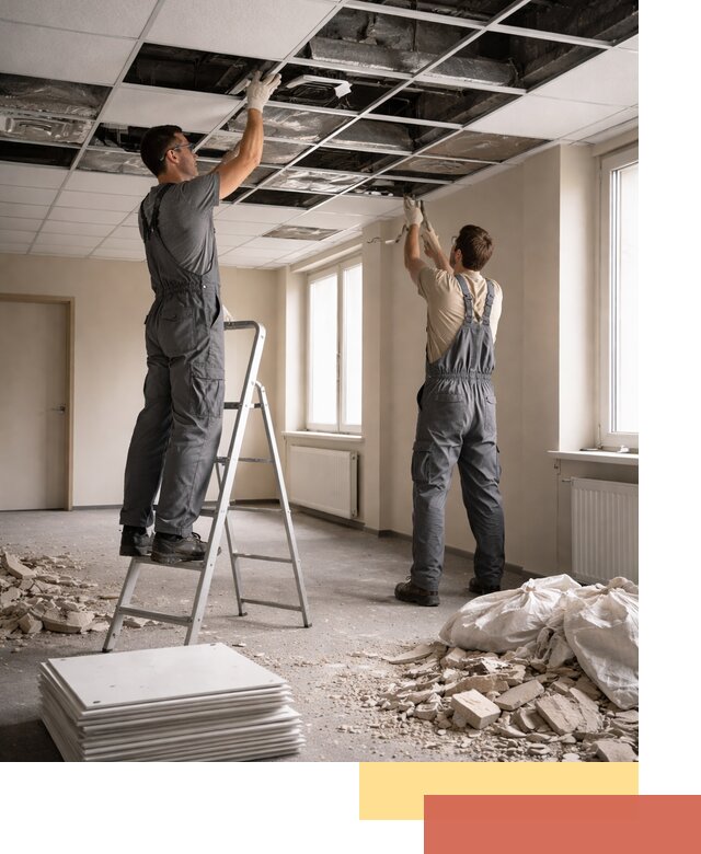 Демонтаж потолков Армстронг профессионально в Сибае