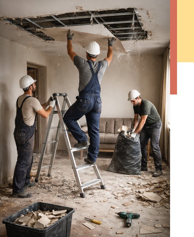 Демонтаж гипсокартонного потолка в Сибае от 432 руб. за м2 — ОТДЕЛОЧНИК-Сба