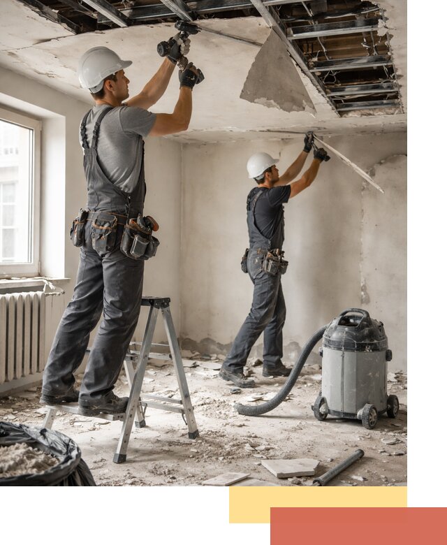 Демонтаж гипсокартонного потолка в Сибае быстро и аккуратно