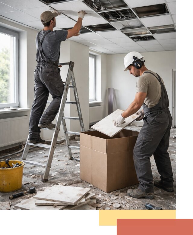 Демонтаж потолочной плитки в Сибае быстро и аккуратно