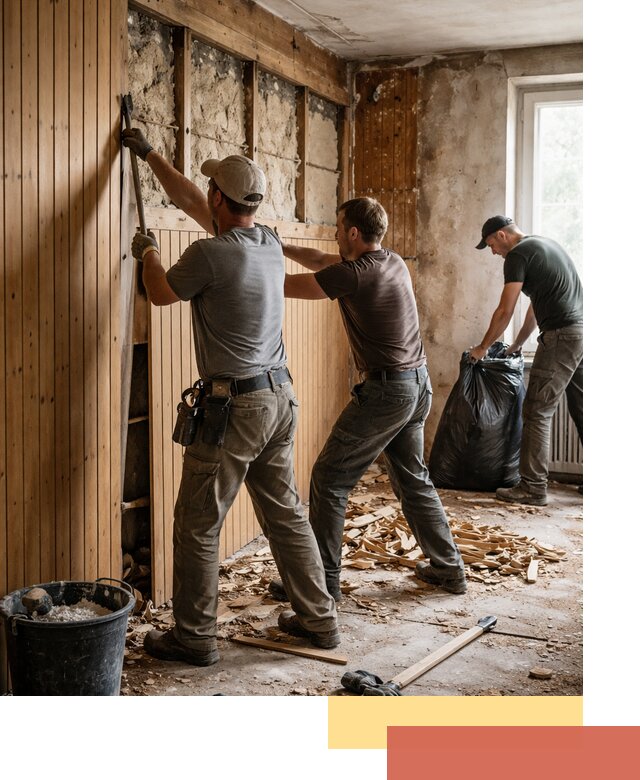 Демонтаж вагонки и вывоз материалов в Сибае