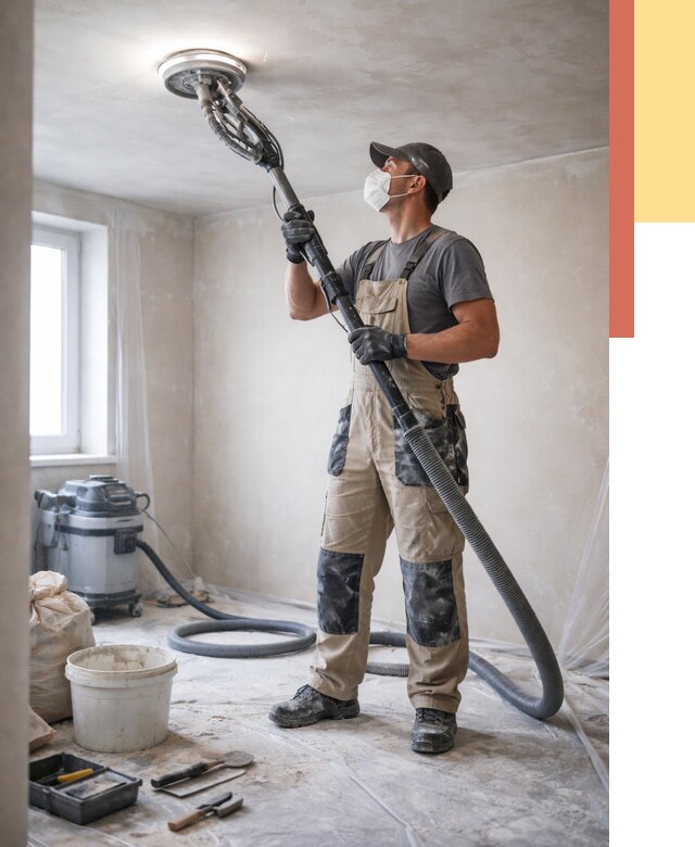 Шлифовка потолка в Сибае от 3597 руб. — услуги шлифования потолка | ОТДЕЛОЧНИК-Сба