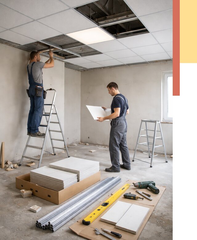 Монтаж потолка армстронг в Сибае от 4624 руб/м2 — быстрая установка под ключ | ОТДЕЛОЧНИК-Сба