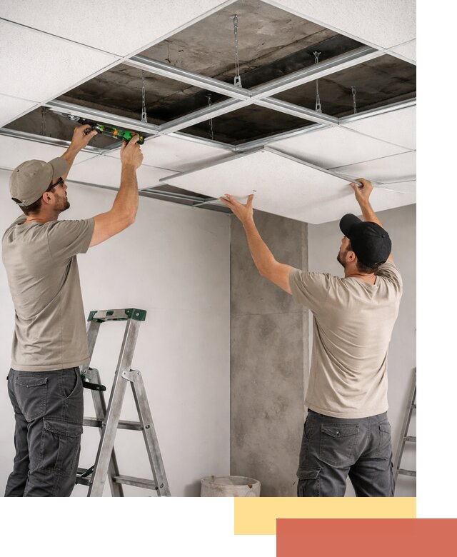 Монтаж потолка Армстронг под ключ в Сибае