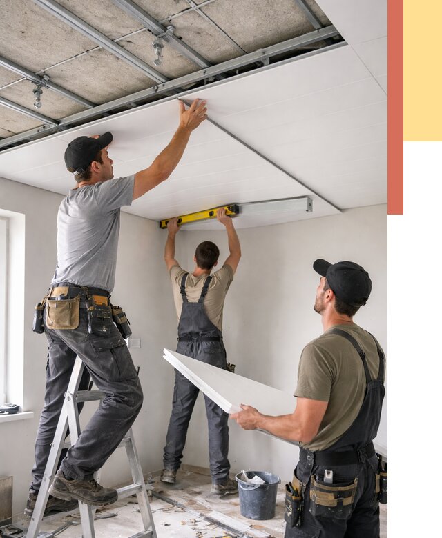 Монтаж потолка из ПВХ панелей в Сибае от 3597 руб./м2 — быстро и недорого | ОТДЕЛОЧНИК-Сба