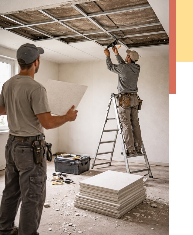 Замена плит подвесного потолка в Сибае от 1798 руб. быстро и недорого | ОТДЕЛОЧНИК-Сба