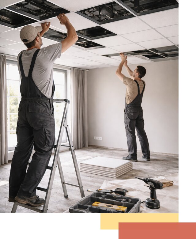 Замена плит подвесного потолка в Сибае быстро и качественно