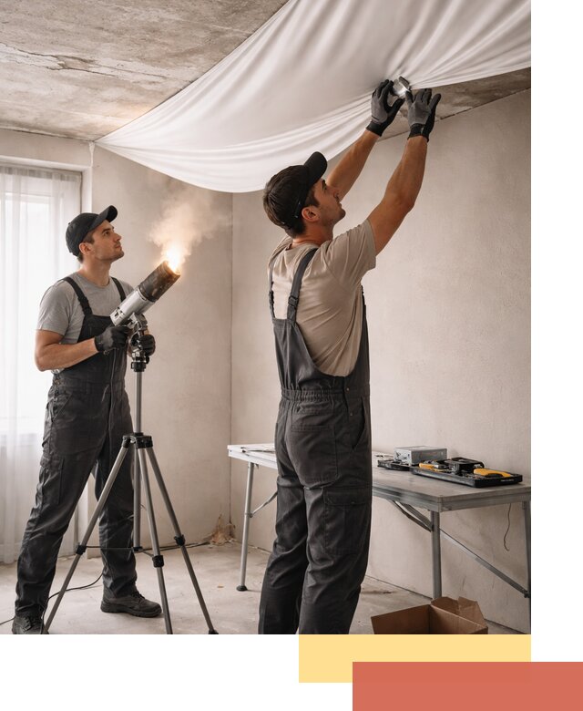 Установка натяжного потолка под ключ в Сибае