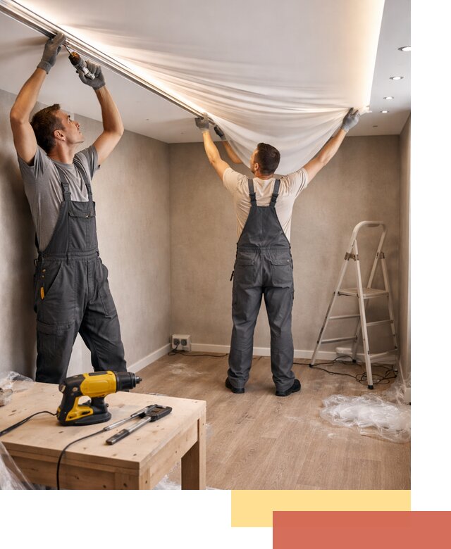 Монтаж натяжного потолка с подсветкой в Сибае цена и сроки