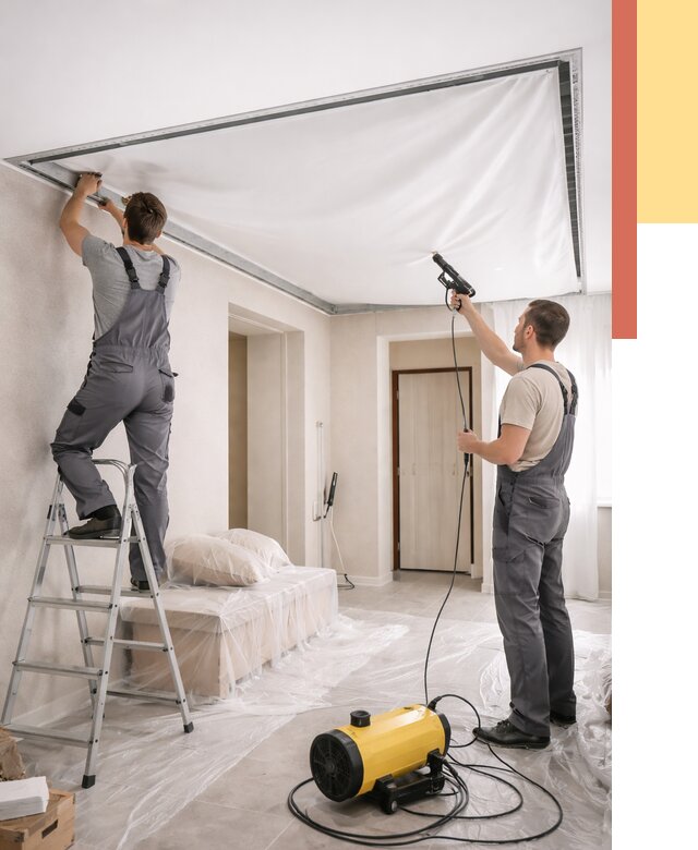 Монтаж натяжного потолка в прихожей в Сибае от 2723 руб. под ключ | ОТДЕЛОЧНИК-Сба