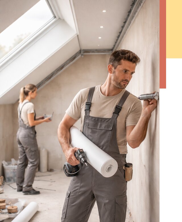 Монтаж натяжного потолка на мансарде в Сибае от 3597 руб. | ОТДЕЛОЧНИК-Сба