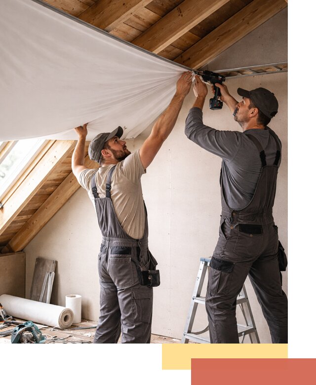 Монтаж натяжного потолка в мансарде в Сибае