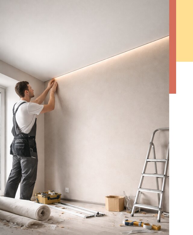 Теневые натяжные потолки в Сибае от 8426 руб. под ключ | ОТДЕЛОЧНИК-Сба