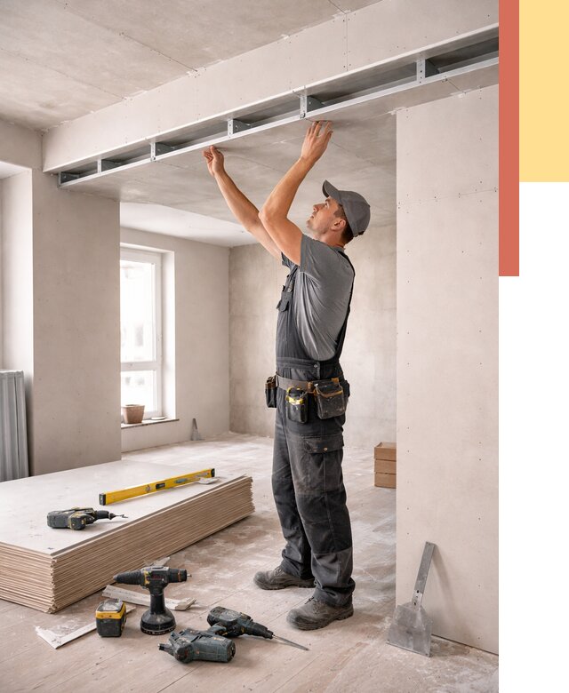 Потолок из гипсокартона с нишей в Сибае от 1285 руб. под ключ | ОТДЕЛОЧНИК-Сба