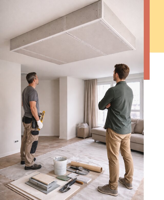 Короб на потолке из гипсокартона в Сибае от 2261 руб. — монтаж и услуги под ключ | ОТДЕЛОЧНИК-Сба