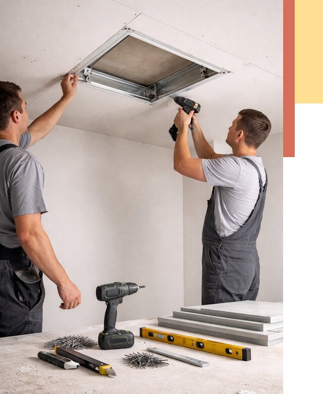 Установка люка в потолок ГКЛ в Сибае от 2569 руб. под ключ | ОТДЕЛОЧНИК-Сба