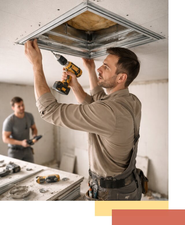 Монтаж люка в потолок из ГКЛ в Сибае