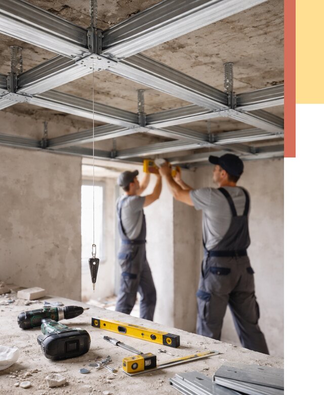 Монтаж каркаса потолка из профиля в Сибае от 4624 руб. — услуги ОТДЕЛОЧНИК-Сба