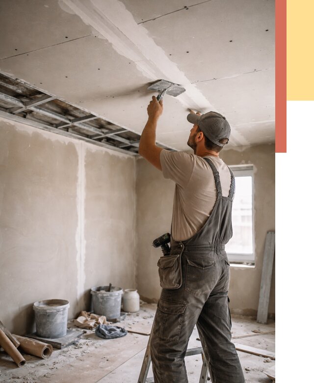 Ремонт потолка из гипсокартона в Сибае от 668 руб./м² — быстро и недорого | ОТДЕЛОЧНИК-Сба