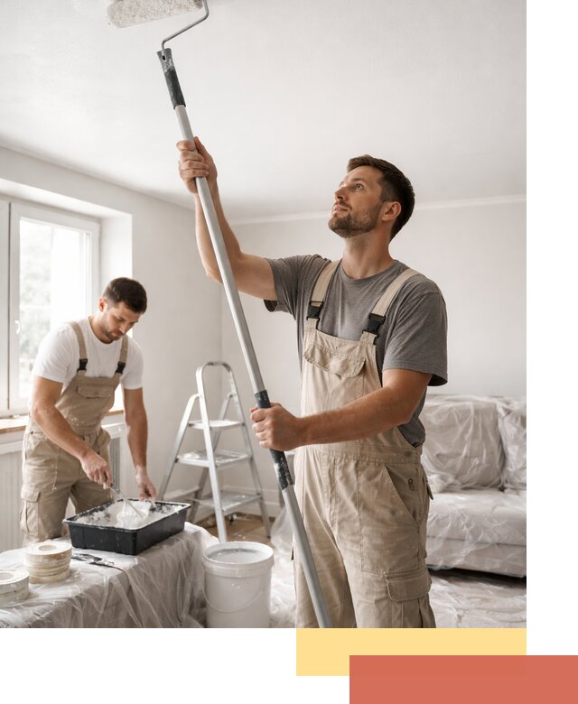 Покраска потолка водоэмульсионной краской в Сибае