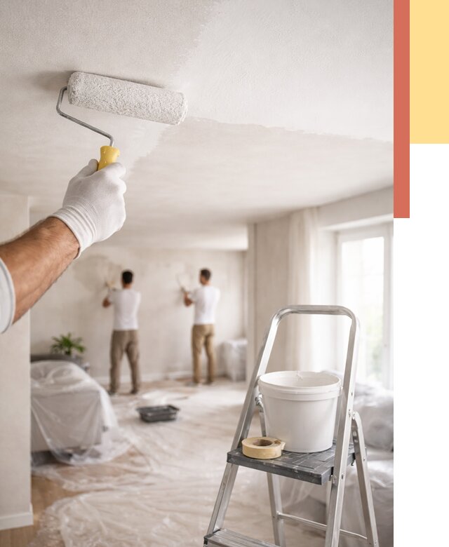 Покраска потолка акриловой краской в Сибае от 2569 руб. | ОТДЕЛОЧНИК-Сба