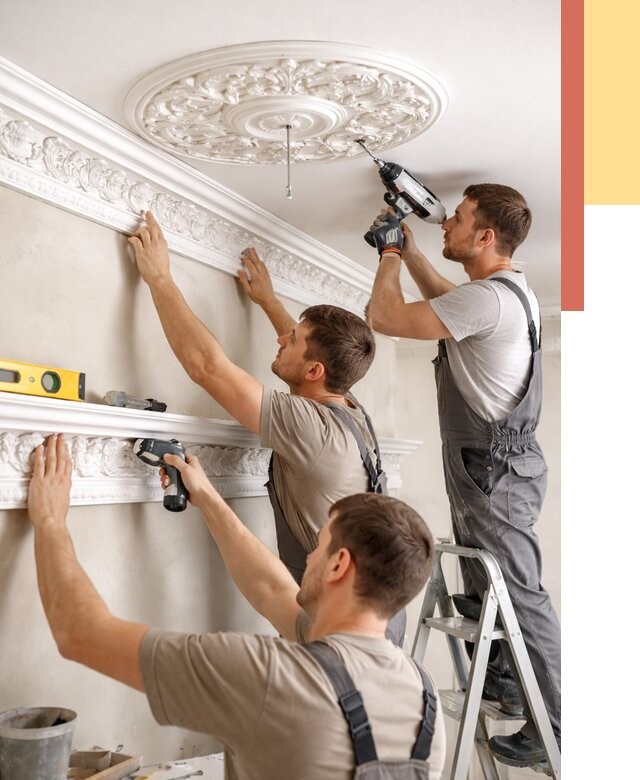 Монтаж лепнины на потолок в Сибае от 3288 руб. быстро и недорого | ОТДЕЛОЧНИК-Сба