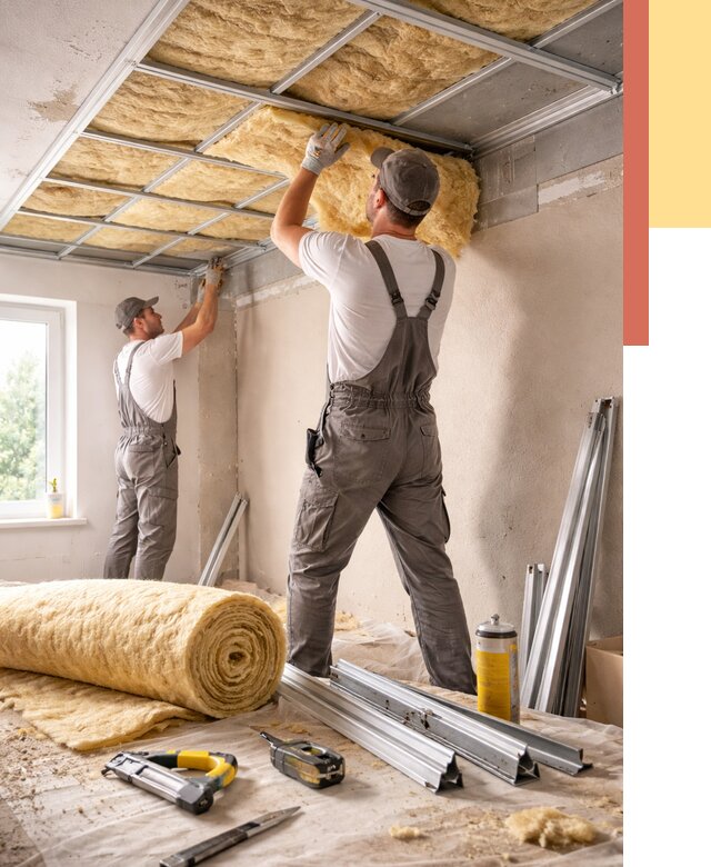 Утепление потолка в Сибае от 7399 руб/м2 — недорого, быстро, под ключ | ОТДЕЛОЧНИК-Сба