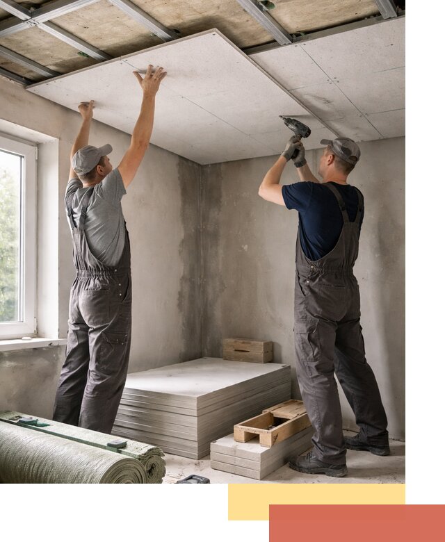 Шумоизоляция потолка панелями ЗИПС в Сибае